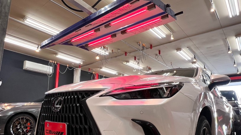 熱乾燥装置による完全硬化を実施している様子